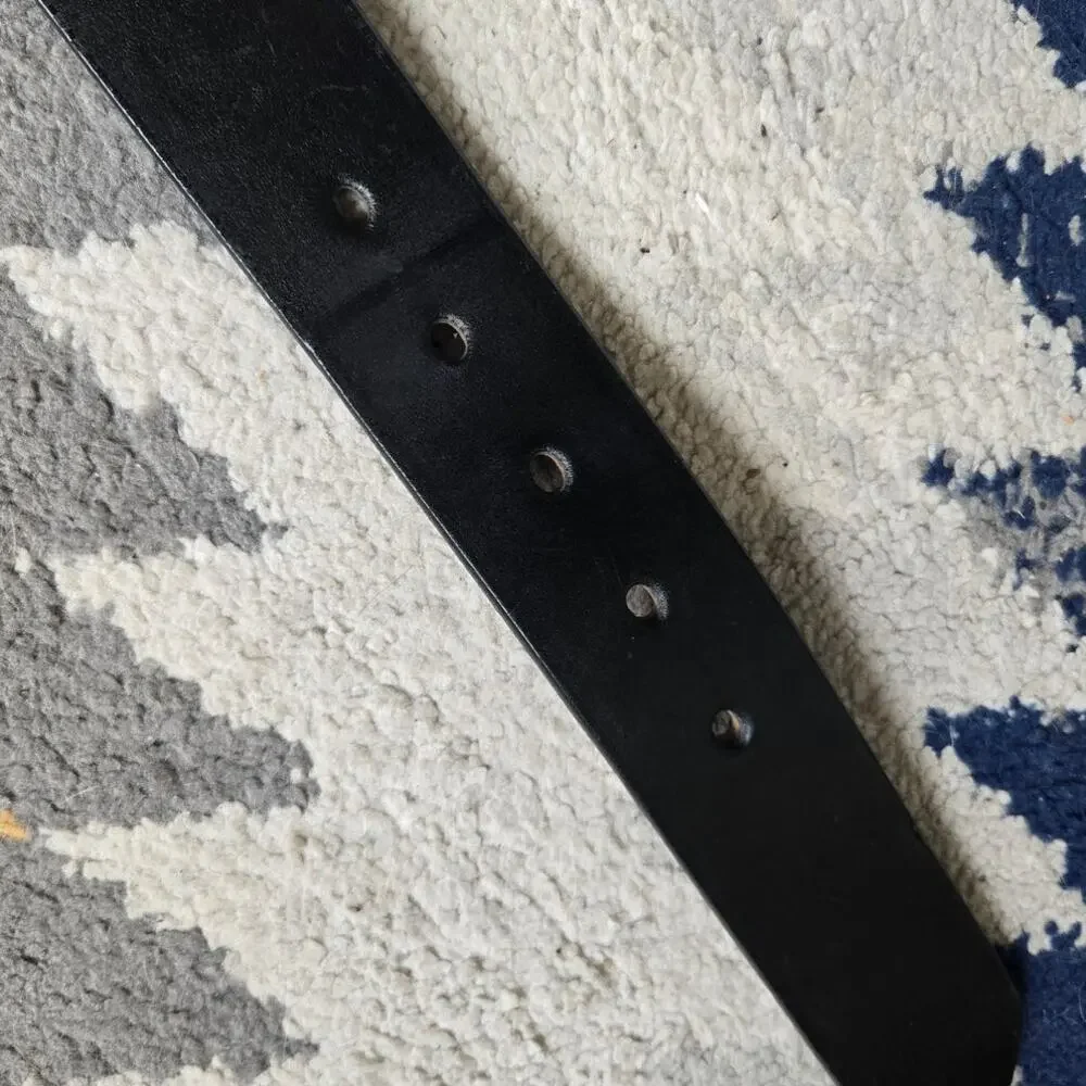 Texian Leathers Black Genuine Leather Belt Size 36 Made in USA